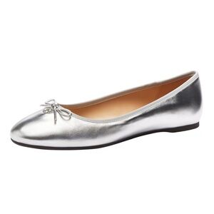 COACH Womens Abigail Metallic Leather Ballet Flat Ballet Flat